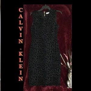 🖤CALVIN KLEIN BLACK ANIMAL PRINT DRESS 💫